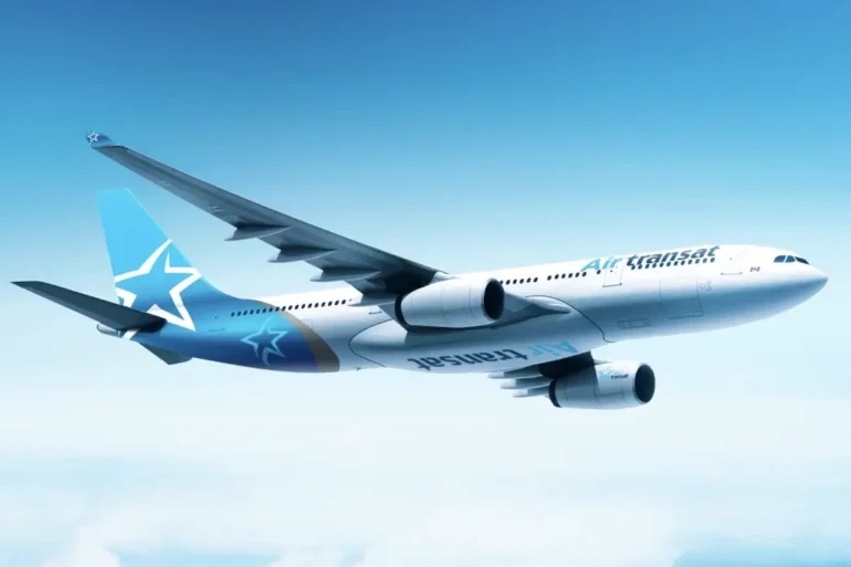 An Air Transat Airbus A330 in flight